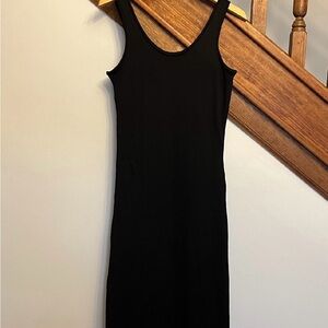 Bumpsuit long black maxi dress